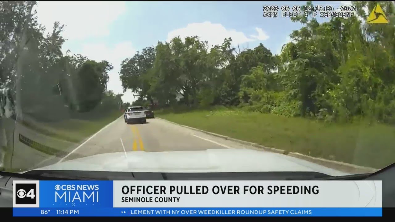 Orlando officer pulled over for speeding - YouTube