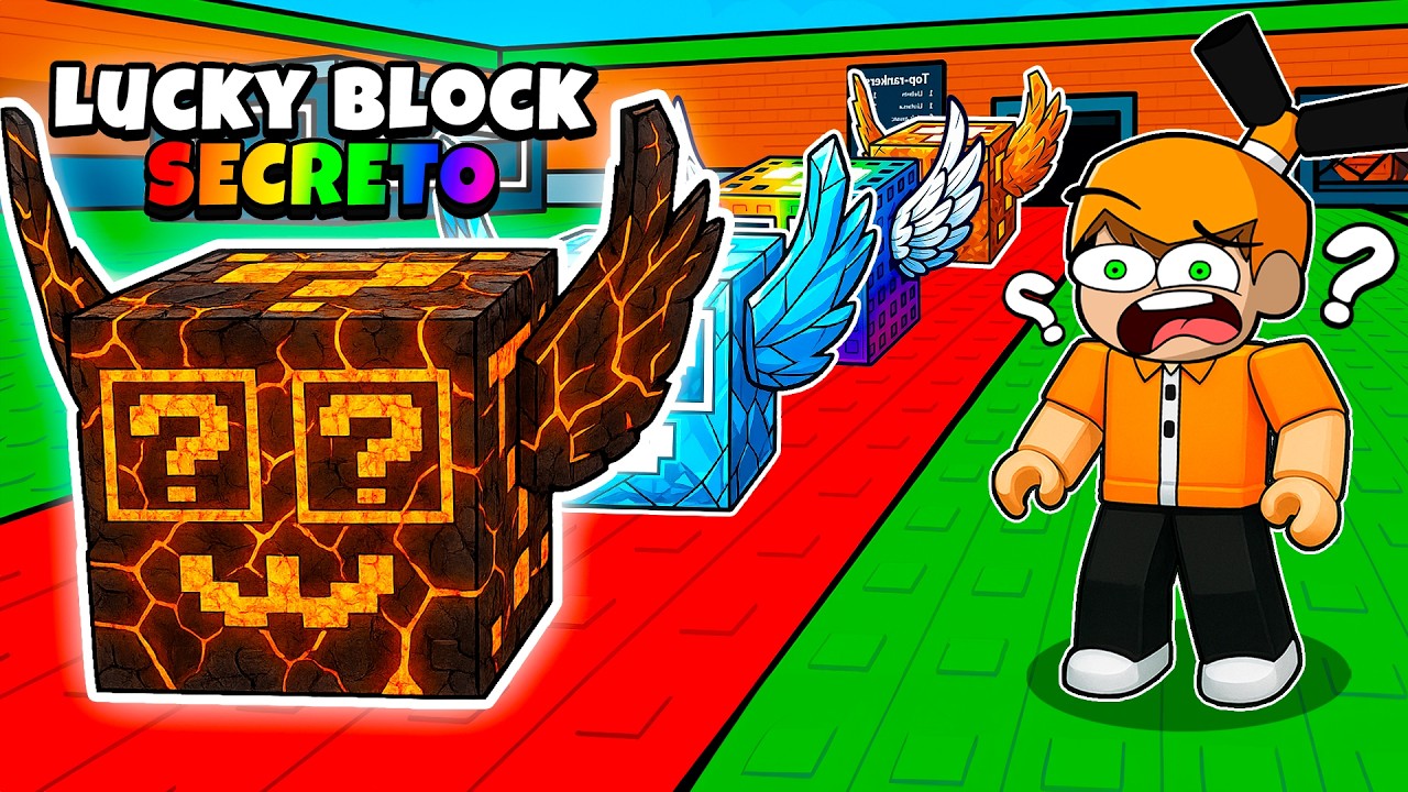 ¡ROBÉ los LUCKY BLOCK SECRETOS con HACKS en Roblox! 💀⚡
