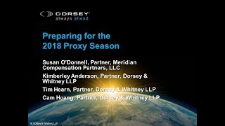 Preparing for the 2018 Proxy Season