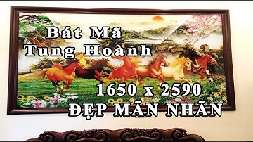 Tranh Kính 3d Bát Mã Tung Hoành Đẹp Mãn Nhãn |Tranh Kính Hà Nội