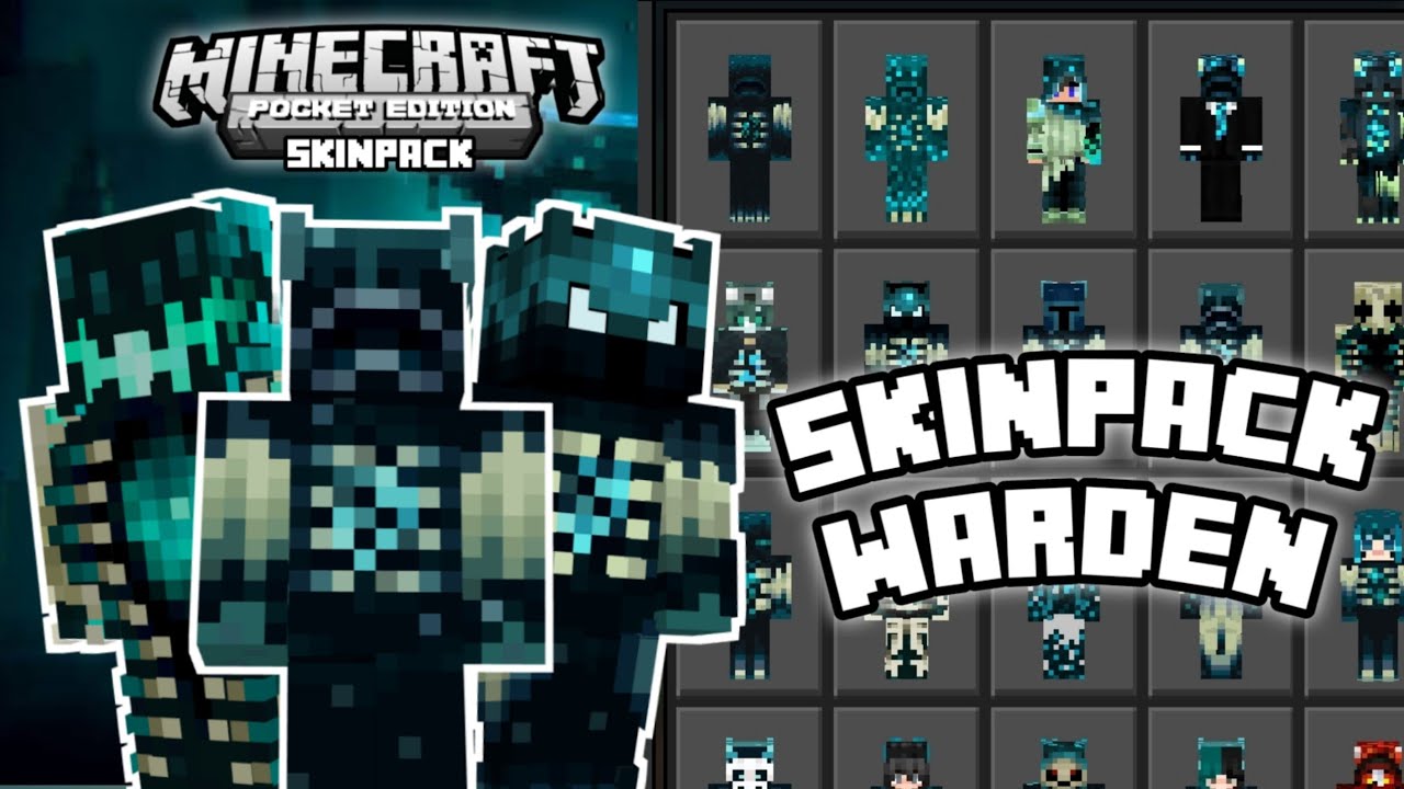 Skinpack Tema Warden Style Minecraft pocket edition all version YouTube