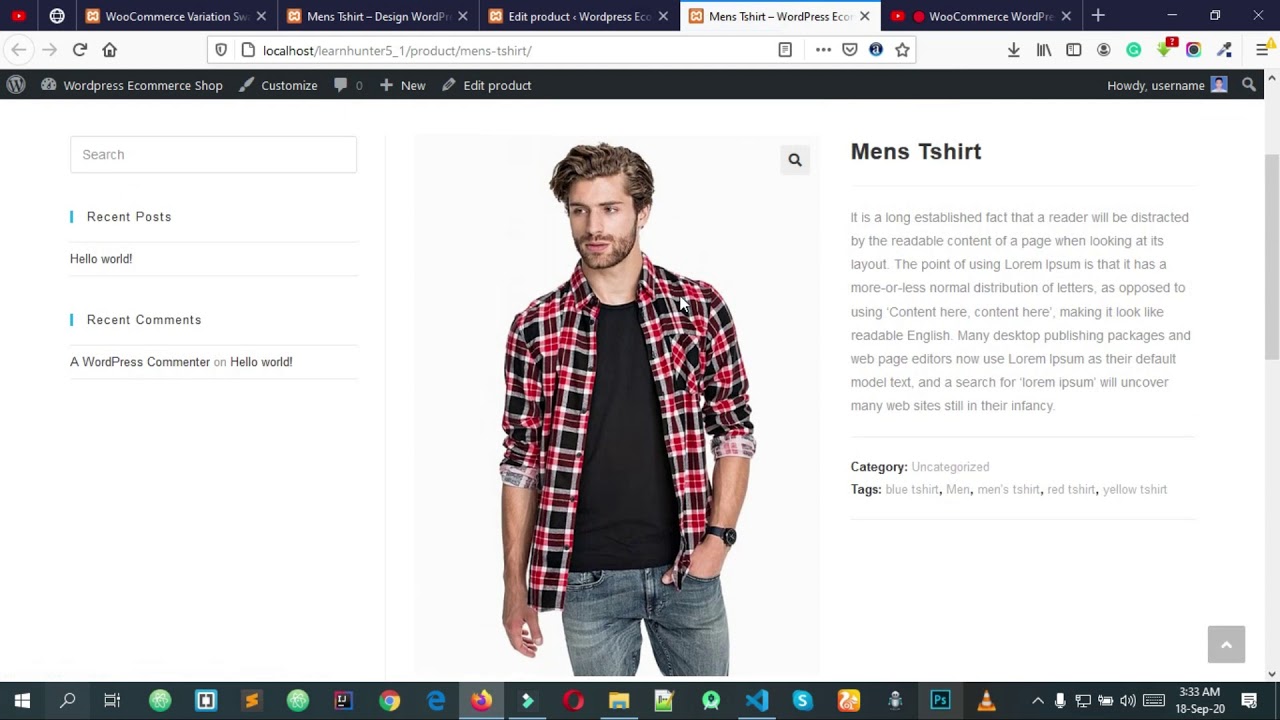 41. WordPress theme customization Bangla tutorial | Create an eCommerce ...