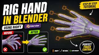 Rig a Hand in Blender (Rigify) – Complete Step-by-Step Guide