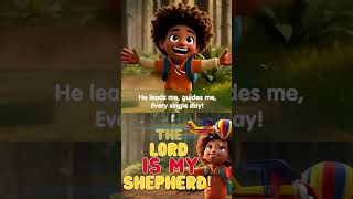 The Lord Is My Shepherd 🌿 | Psalm 23 Kids Sing-Along | God Takes Care of Me Song #shorts #kids