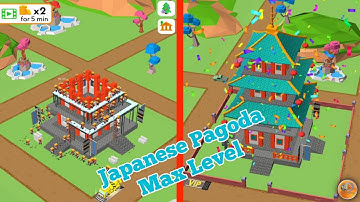 Idle Construction 3D Japanese Pagoda MAX LEVEL EVOLUTION!