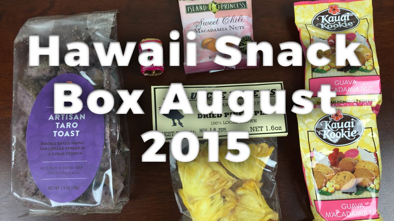 Hawaii Snack Box August 2015 Unboxing Review + Coupon Hawaiian Snack Subscription Box YouTube