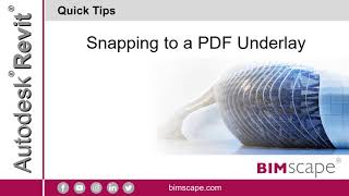 Autodesk Revit: Snapping to a PDF Underlay