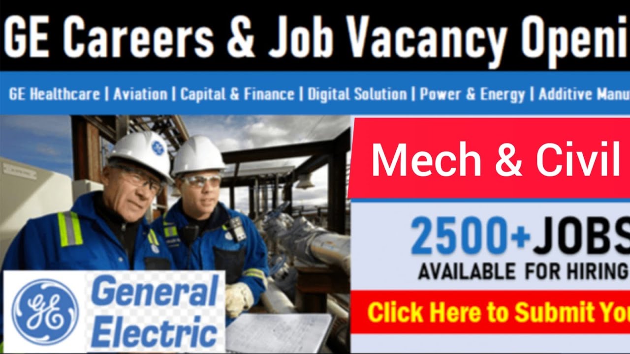 General Electric Aviation Bulk Hiring for Associate Engineers I Mech &  Civil | B.E/B.Tech Eligible - YouTube