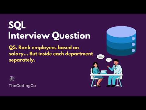 Rank Employees Inside Each Department | SQL RANK vs DENSE_RANK vs ROW_NUMBER | Q5