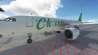 MSFS SPRING AIRLINES MESH LIVERY FOR ASOBO A320 NEO / FLYBYWIRE A32NX