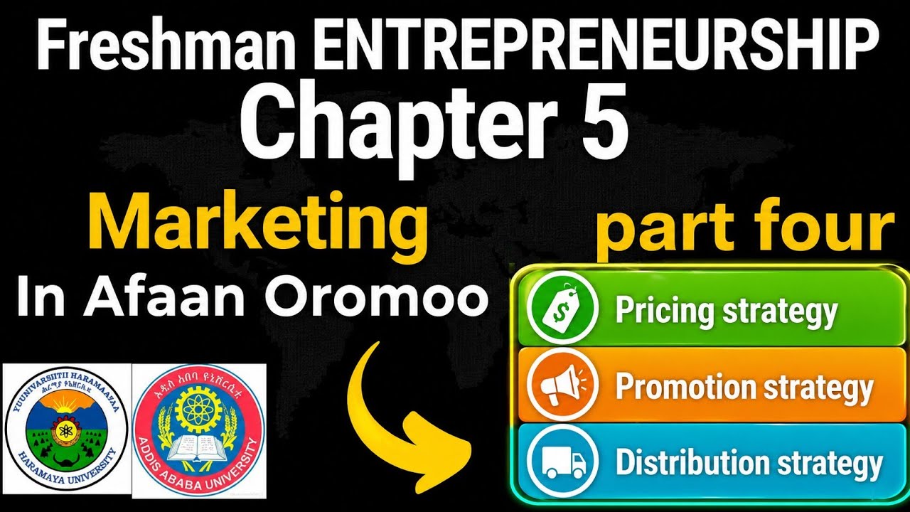 Freshman Entrepreneurship Chapter 5 – Marketing Tutorial Part 4 | Afaan ...