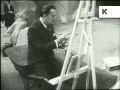 1950s salvador dali surrealist painter at work in zoo