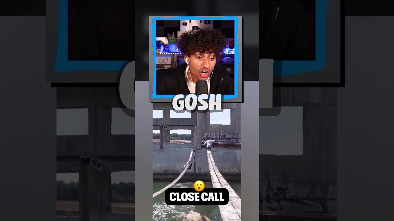 GUY FALLS OFF THE BRIDGE!