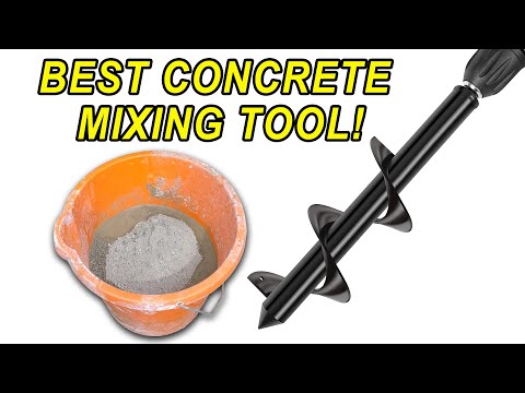 Easy and fast way to mix concrete or mortar in a bucket in less than a minute with perfect results