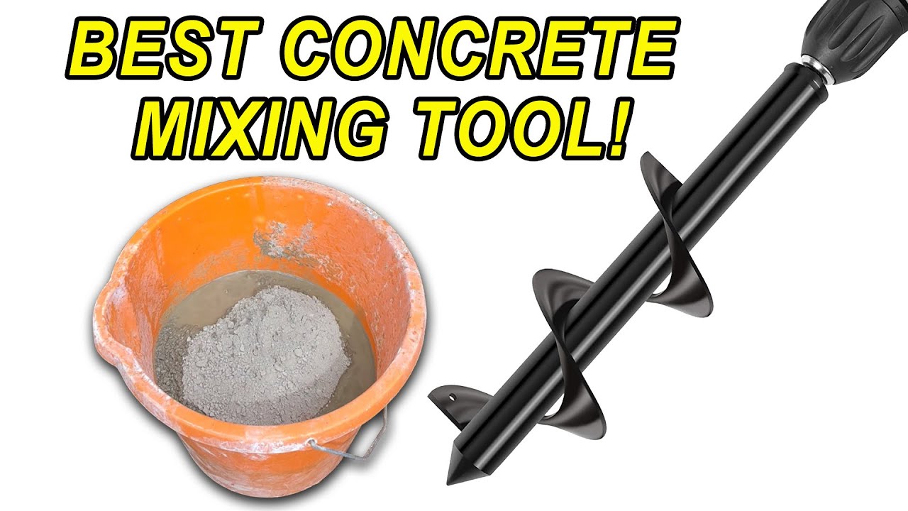 Easy and fast way to mix concrete or mortar in a bucket in less than a minute with perfect results