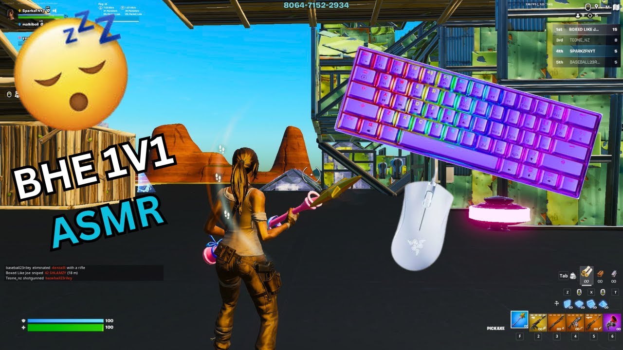 GK61 ASMR 🤩Chill KBM Fortnite BHE 1V1 FFA Gameplay 🎧