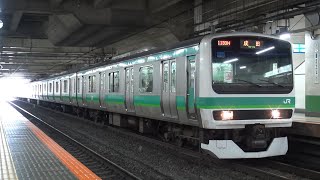 Trains at Kita-Senju, Nippori, Ueno Station