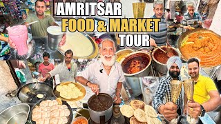 Amritsar Street Food Tour | Amritsar Old Market | Poori Cholley, Bhathure Cholley, Lassi