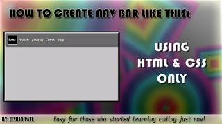 How to create nav bar using html & css