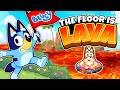 🌋 Bluey The Floor is Lava 🌋 Winter Brain Break | Bluey Freeze Dance Party | Danny GO!