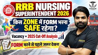 RRB Nursing Superintendent 2026 | Safe Zones vs High Vacancy | RRB Previous Year Cut-Off Zone-Wise