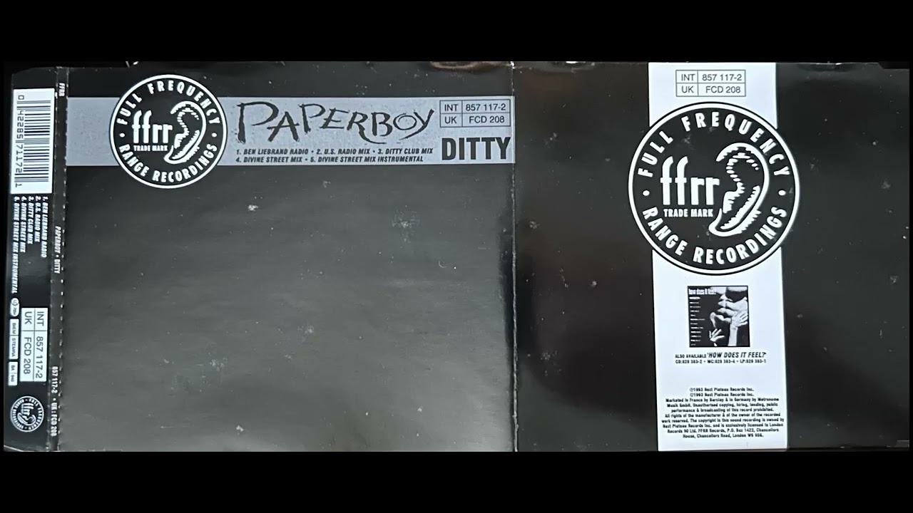 Rhythm D & Paperboy (1. DITTY - BEN LIEBRAND RADIO VERSION)(1993 EU CD MAXI-SINGLE)(Eazy-E)