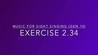 Exercise 2.34 - Music for Sight Singing