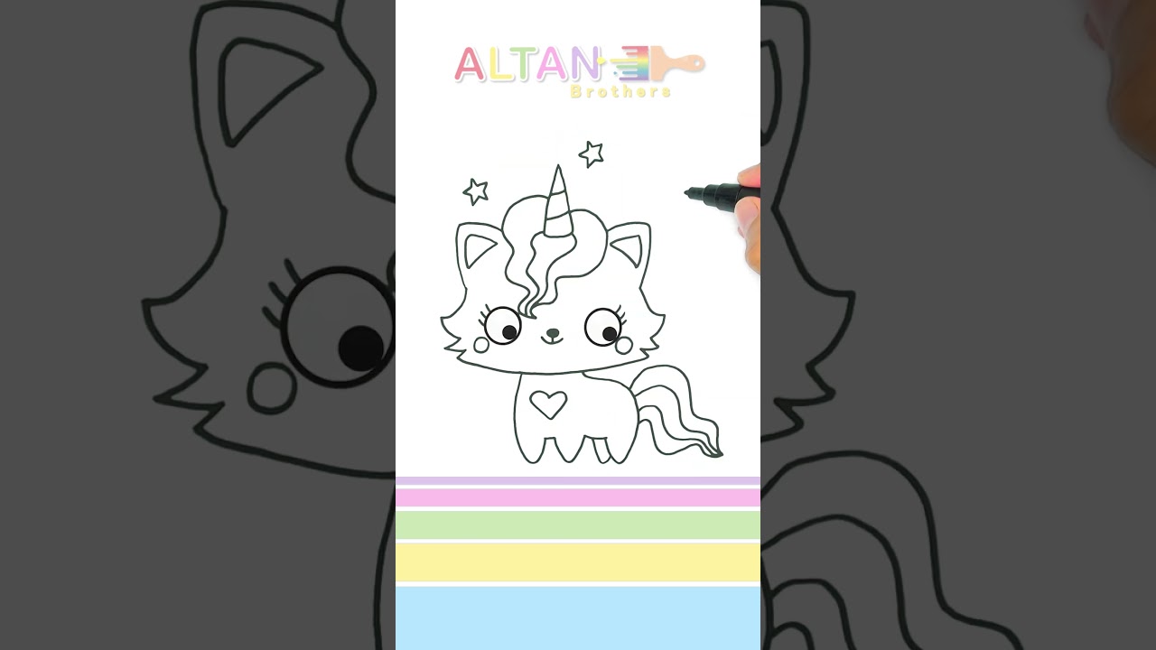 Easy Drawing For Kids - Caticorn