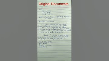 Application for Return Original Documents from College/Original Documents Application
