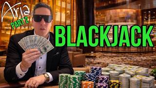 EPIC $10,000 Blackjack Battle at Aria Las Vegas! Pt. 2/4
