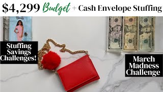 MARCH 2023 WEEK 2 CASH STUFFING | $4,299 INCOME | CASH ENVELOPES & SAVINGS CHALLENGES