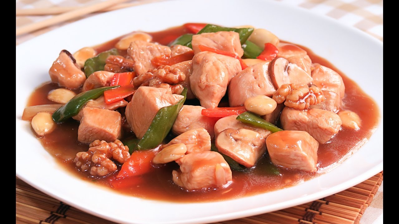 Pollo con Almendras y Verduras estilo Chino