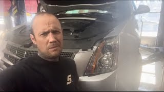 2008-2013 Cadillac CTS Headlamp and bumper replacement.