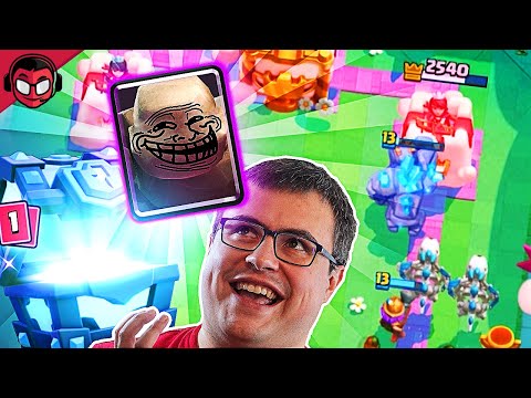 COFRE TROLL CON GOLEM NO SKILL ¡¡FÁCIL PARA MÍ!! | Clash Royale