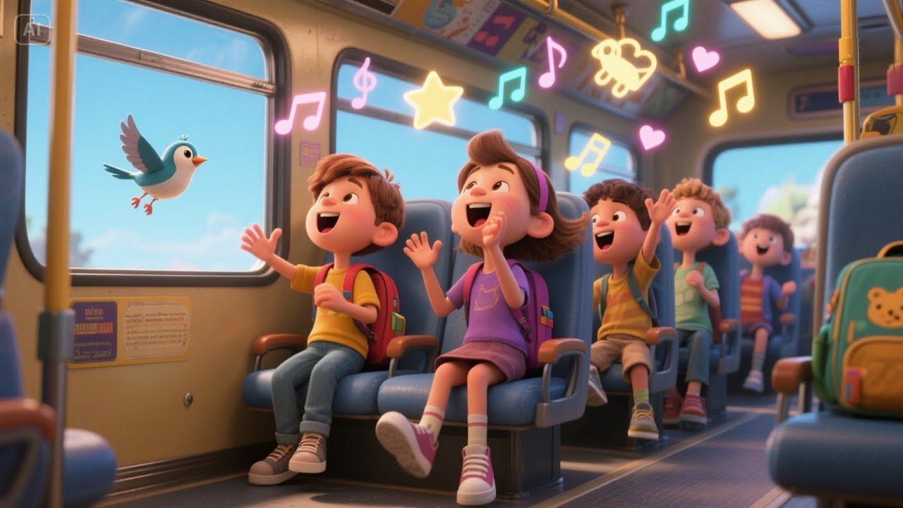 Wheels on the Bus Go Beep Beep Beep | Classic Kids Song with Fun Sounds | Toddler Bus Rhyme Ride 🚌🎶