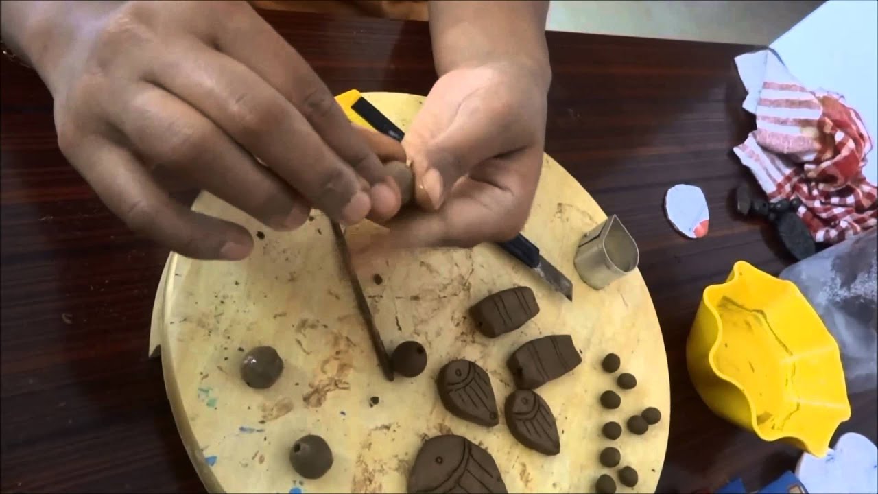 Terracotta Jewellery Making Part 1 - YouTube