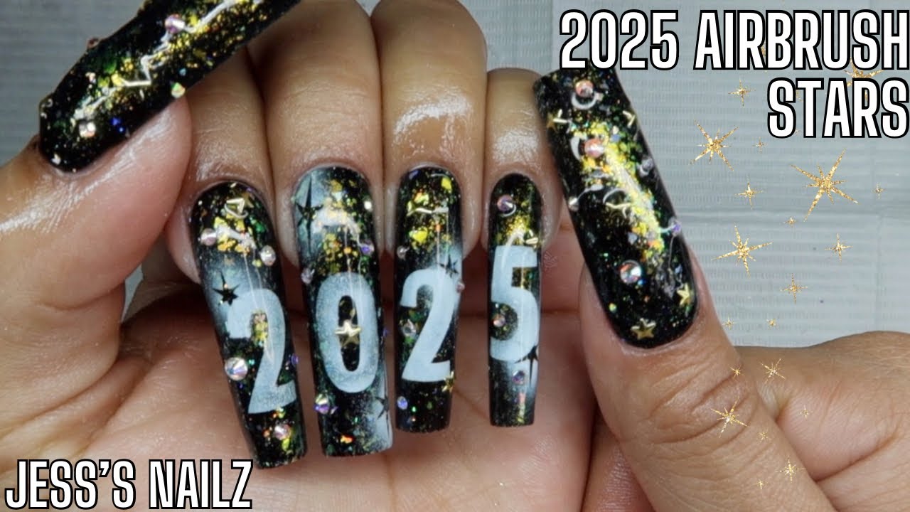 2025 Star Airbrush Nails | Jess's Nailz - YouTube