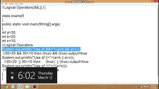 Java Logical Operator in HindiLecture 10