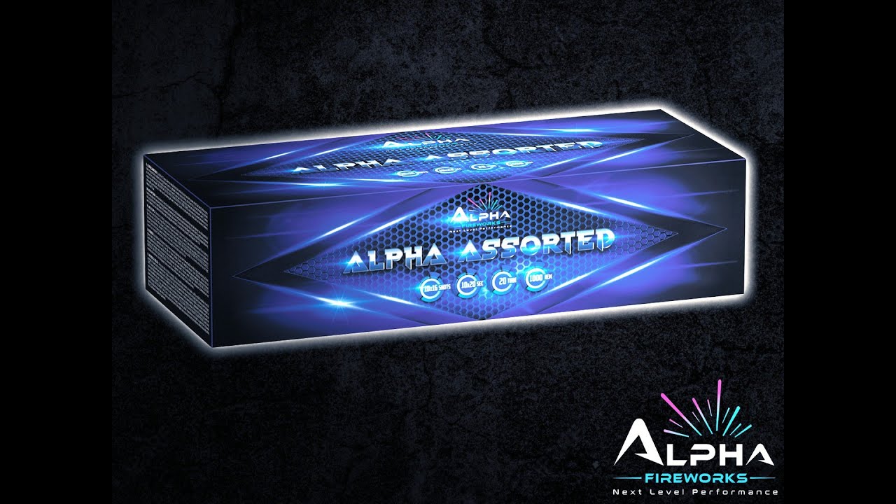 Alpha Assorted 10 x 16 shot cakes Alpha Fireworks