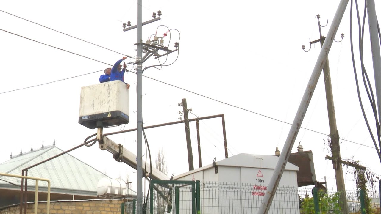 Şəmkirin Yuxarı Seyfəli və İrmaşlı kəndlərinin elektrik şəbəkəsi yenidən qurulur.