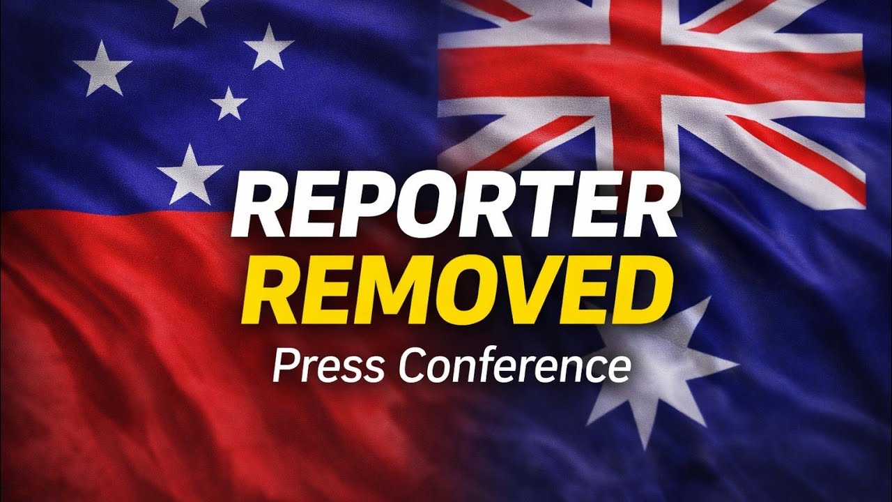 Полиция вывела журналиста со встречи с премьер-министром Самоа.