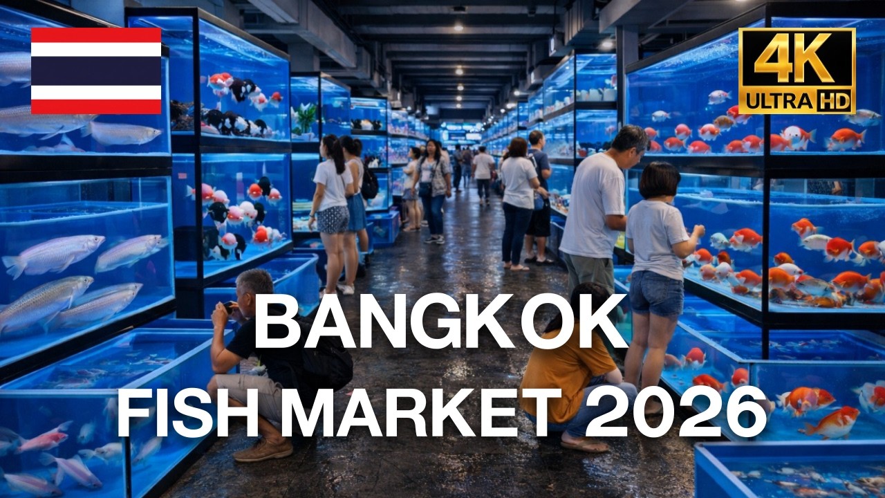 🇹🇭 4K HDR | Inside The World’s Largest Aquarium Fish Market! | Walking Tour Bangkok Thailand