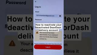 How to reactivate DoorDash app #doordashdriver #deactivate #dasher #reactivate