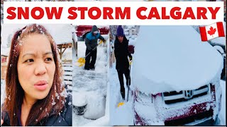 SNOW STORM IN CALGARY ALBERTA 🇨🇦 | UNEXPECTED SPRING storm | April 19,2022 | sarah buyucan