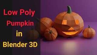 Halloween Pumpkin in Blender | Low Poly Pumpkin screenshot 2