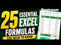 25 Essential Excel Formulas You Need to Know #excel #live