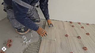 How to Install Wood-Look Tiles with Leveling System | Tegels plaatsen met leveling systeem