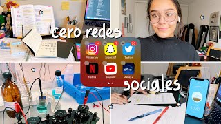 Eliminé mis Redes Sociales Durante 7 Días para Estudiar + Estudia Conmigo !