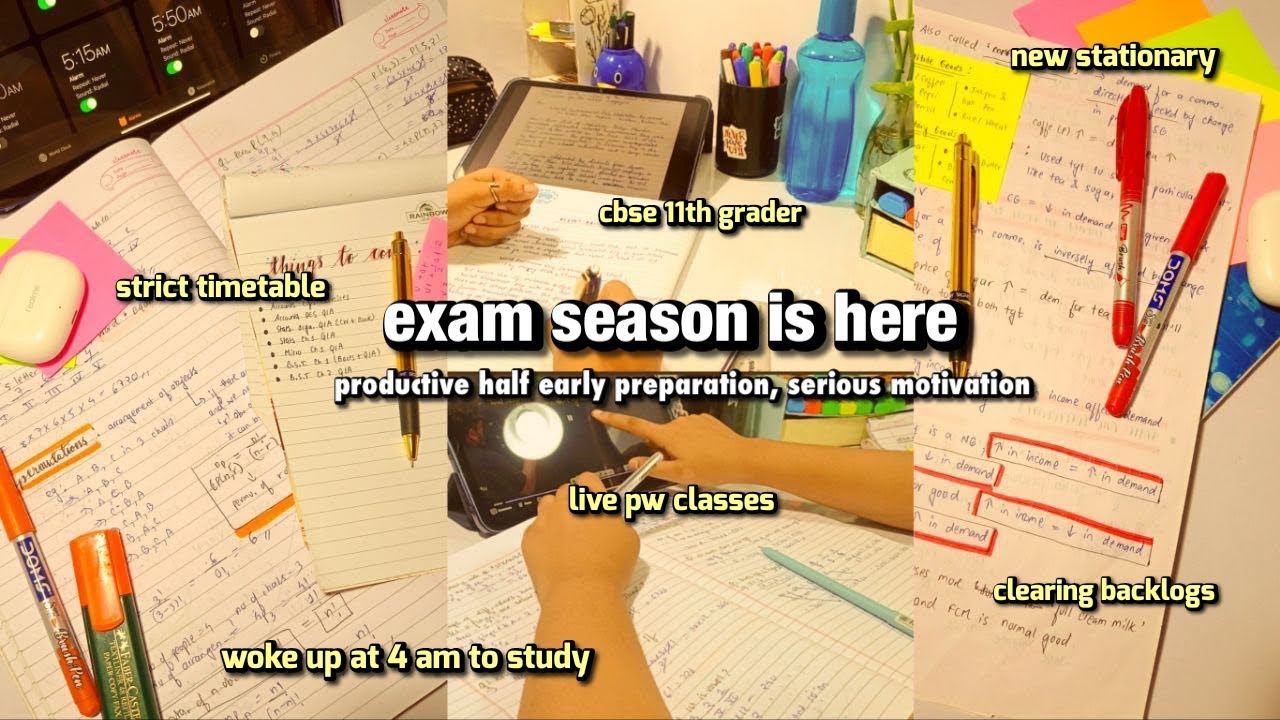Study Half 4 am study vlogπ half yearly preparation, realistic routine, cbse 11th ...