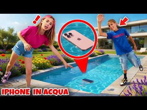 Video MATTIA LANCIA L'IPHONE DI GIORGIA IN PISCINA!